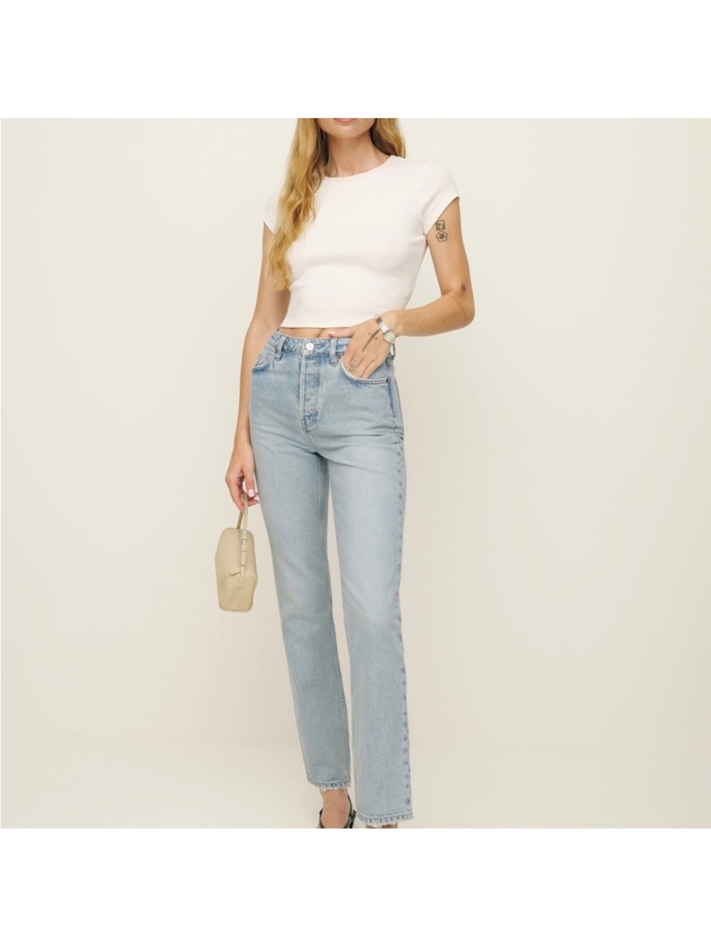Reformation Cynthia High Rise Straight Jeans